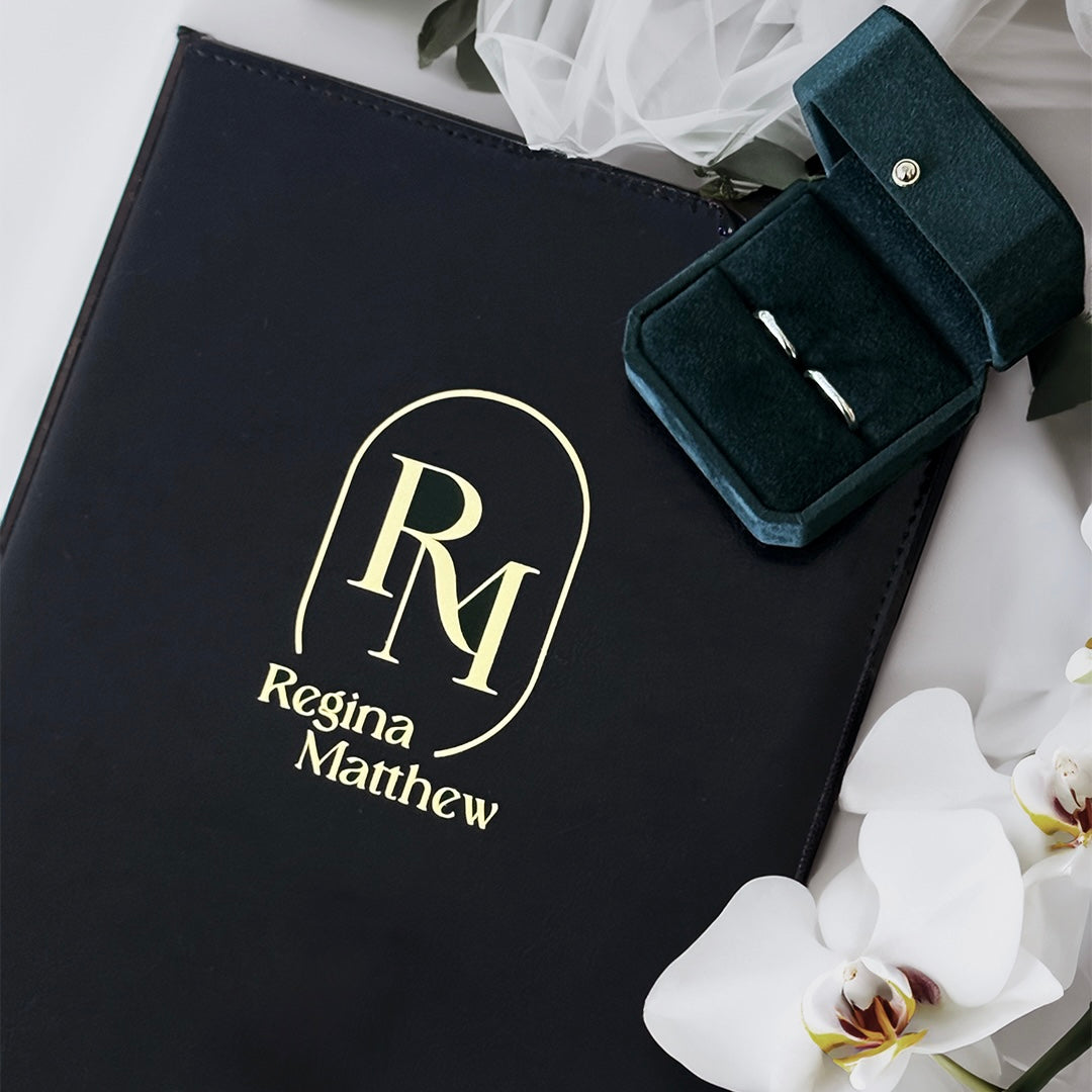客製 Logo 仿皮燙金結婚證書套｜Bespoke Faux Leather Wedding Cert Holder