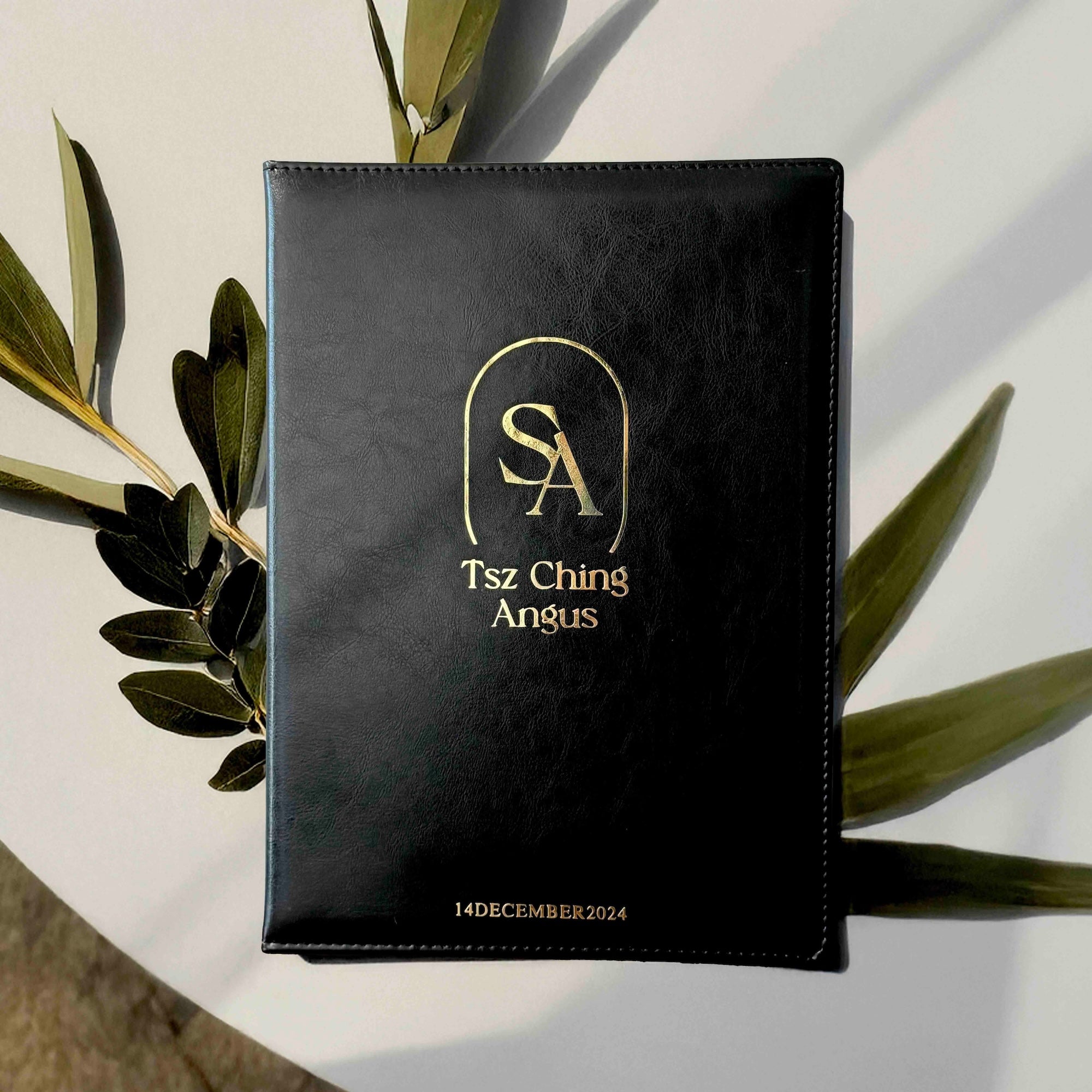 客製 Logo 仿皮燙金結婚證書套｜Bespoke Faux Leather Wedding Cert Holder